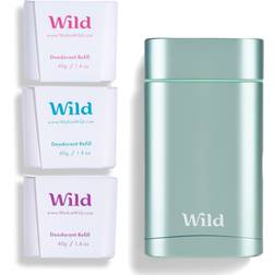 Wild Natural Refillable Deodorant Aluminium Free 3 x 40g
