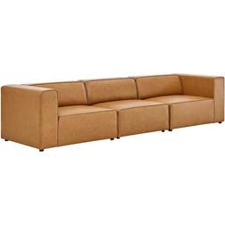modway Mingle 3-Seats Tan Sofa 112" 3pcs 3 Seater
