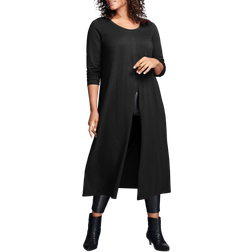 Roaman's Front-Slit Ultra Femme Tunic - Black