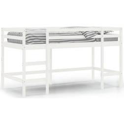 vidaXL white, 80 200 Loft Bed with Ladder Children Bunk Bed Solid Pine