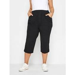 Yours Elasticated Cropped Black