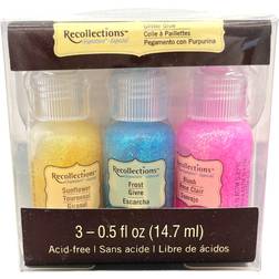 Recollections Signature 3 Piece Pastel Glitter Glue Set