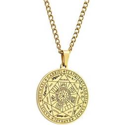 Amulet Pendant Necklace - Gold/Black