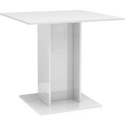 vidaXL 800258 High Gloss White Mesa de comedor 80x80cm