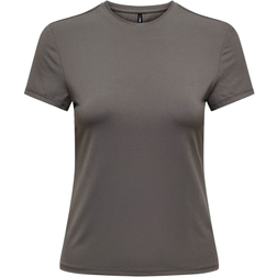 Only EA Short Sleeves O-Neck Top - Grey/Thunderstorm