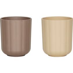 OYOY Pullo Cup 2-Pack Taupe Vanilla