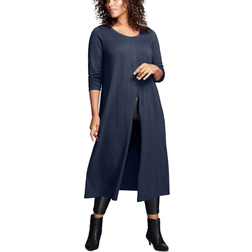 Roaman's Front-Slit Ultra Femme Tunic - Navy