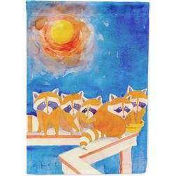 Carolines Treasures Railing Flag Garden Animals 11x15"