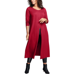 Roaman's Front-Slit Ultra Femme Tunic - Classic Red