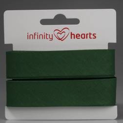 Infinity Hearts Kantband/Snedslå Bomull 40/20mm 82 Grön 5m