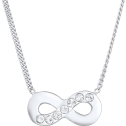 Elli Infinity Pendant Necklace - Silver/Crystals