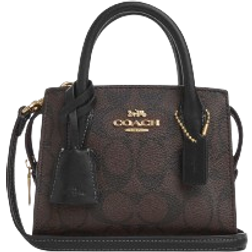 Coach Andrea Mini Carryall In Signature Canvas - Gold/Brown Black