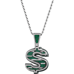 Billionaire Boys Club Ghost Necklace - Silver/Green/Transparent