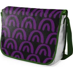 Le Jardin du Lin Digital Printed Messenger School Bags - Black