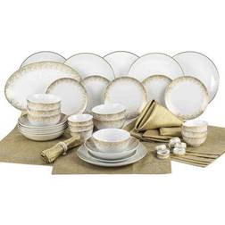 Waterside Gold Sparkle Dinner Set 50pcs