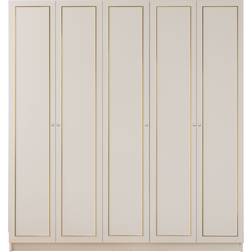 EVUHOME Marie XL Gold/White Wardrobe 175x210cm