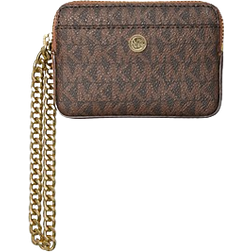 Michael Kors Medium Logo Chain Card Case - Brown