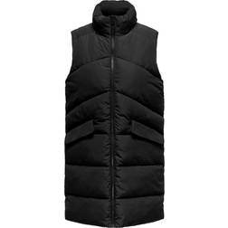 Only Matilde Long Quilted Vest - Black