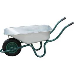 Gr8 Garden Heavy Duty Wheelbarrow 85L Litre Steel Garden Cart Pneumatic Wheel