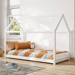 Flair Flair Single White Wooden Play House Bed Frame