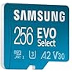 Samsung EVO Select 2024 microSD-kort SD-adapter, 128 GB, minneskort för smartphone och surfplatta, UHS-I U3, Full HD, 160 MB/s läsning, MB-ME256SA/EU