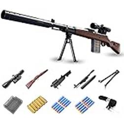 Funthy Skumkula för sniper gevär med 20 mjuka bollar, prickskyttegevär med glasögon för barn, Blaster Game Set för pojkar, barn och vuxna 98k