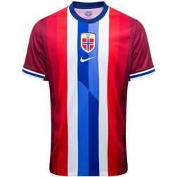 Nike Norway Men's Team 2024/25 Stadium Home Older Kids' Dri-FIT Football Replica Shirt Red Polyester