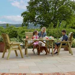 Zest Freya 4-Seater Patio Dining Set, 1 Table incl. 4 Chairs