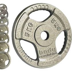 Body Revolution Cast Iron 1" Standard Tri Grip Weight Plates Pair 2.5kg