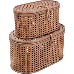 Storied Home Modern Dark Brown Storage Box