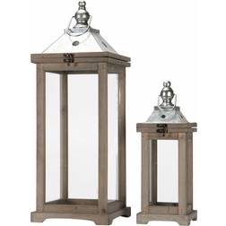 A Lot Decoration Shine Old Wood Silver/Natural Lykta 56cm 2st