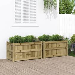 vidaXL Garden Planters 2 Pcs Impregnated Wood Pine