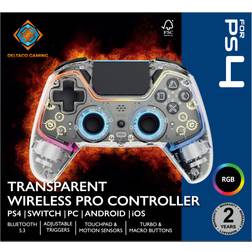 Deltaco Gaming Wireless Bluetooth Pro Controller with Macro Buttons Transparent