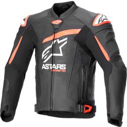 Alpinestars GP Plus R V4 Airflow perforierte Motorrad Lederjacke, schwarz-rot, Größe