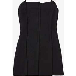 Proenza Schouler Corinne Pintuck Strapless Wool Top