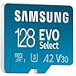 Samsung Carte MicroSD Evo Select 2023, 128 Go, Vitesse de Lecture 160Mb/s et 120MB/S en écriture