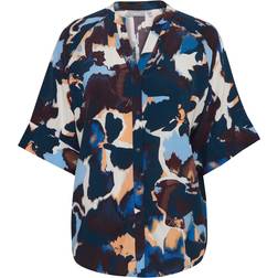 Fransa Taya Shirt - Beaucoup Blue AOP