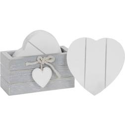 Something Different Provence Grey Set Heart Heart Coaster