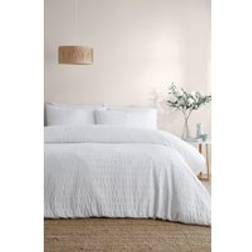 Serene 'Honley Seersucker' Textured Duvet Cover White