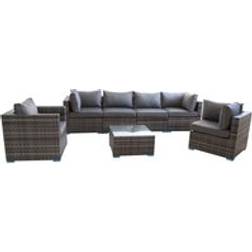 Furniture One 7 Sectional Garden Outdoor Lounge Set