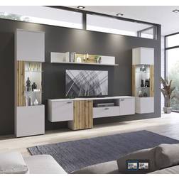 Furnival Vero Ash Gray/Oak Fernsehschrank 205x69cm 4Stk.