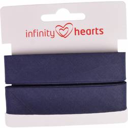 Infinity Hearts Skråbånd Bomuld 40/20mm 12 Marineblå 5m