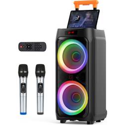 JYX Karaoke Machine with 2 Wireless Microphones