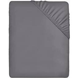 Utopia Bedding Deep Pocket Grey Underlakan Grå (200x180cm)