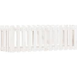 vidaXL white pine, 150 Garden Raised Bed Fence Planter Pine