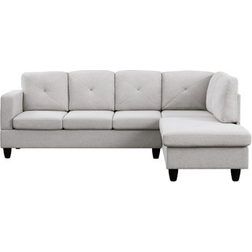 Lilola Home Santiago Light Gray Sofa 67" 5 Seater
