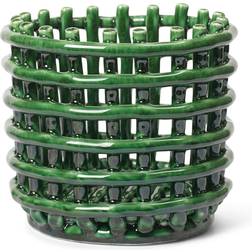 ferm LIVING Cashmere Emerald Green Basket 16cm