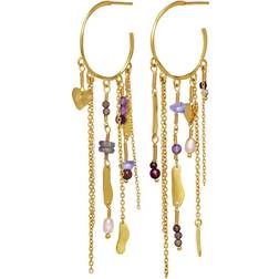 Maanesten Galathea Earrings - Gold/Amethyst/Labradorite/Tiger's Eye/Pearls/Quartz/Garnet/Tanzanite