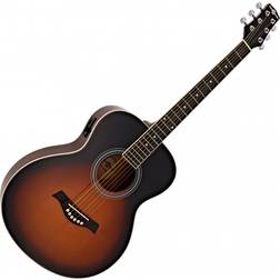 Gear4music Concert Electro-Acoustic Guitar by Gear4music, Vintage Sunburst