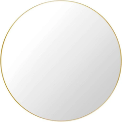 GUBI Round Polished Brass Espejo de Pared 110cm